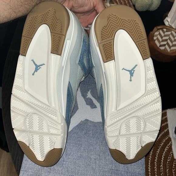 Nike Air Jordan 4 Retro Denim shoes Sail Gum Women’s 11/men 9.5 - Picture 4 of 9